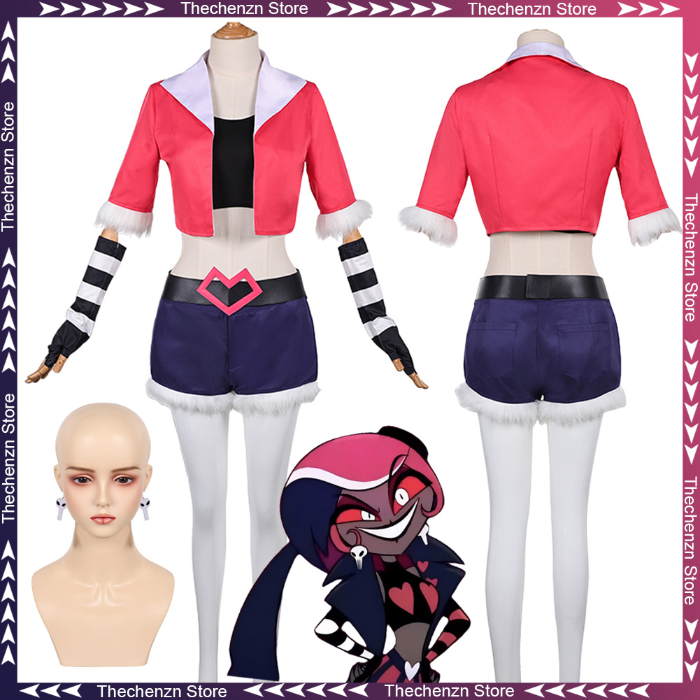 Women'S Accessories Clothing - ファンシードレスベルベットコスプレ女性のための服イヤリングテレビ Helluva コスプレボス衣装ハロウィン大人女性パーティー衣装