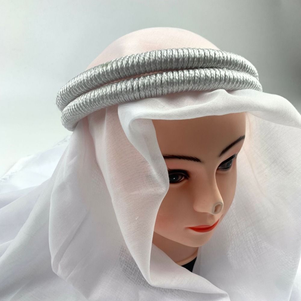 Women Accessories Dubai - 1 個イスラム服ヘッドウェアロープマンサウジアラビアドバイイスラム教徒ヘッドロープ砂漠アクセサリー黒エガルシェマグショール