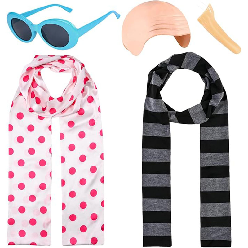 Women'S Accessories In The 1950S - 女性のレトロな水玉スカーフとメガネ,コスプレ衣装アクセサリー,ディスコ1950sの凝った服,ハロウィーンのカーニバルパーティーの衣装