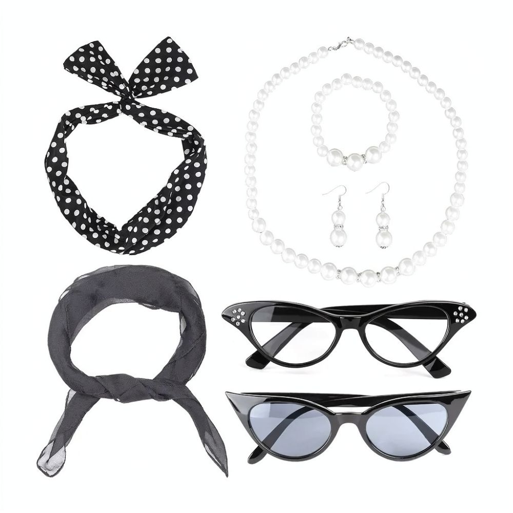 1950年代のレトロな魅力あふれるアクセサリーセット。キャッ - Women'S Accessories In The 1950S のレビューと価格