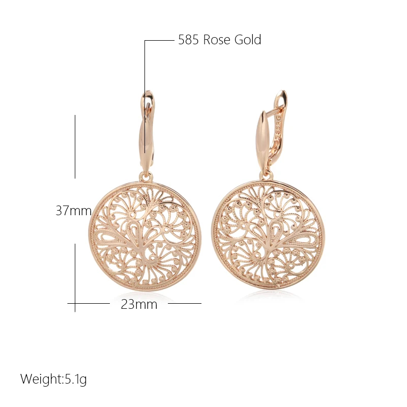 Wbmqda-女性用の花が付いた長い金属製のイヤリング,ヴィ - Women Accessories Dubai のレビューと価格
