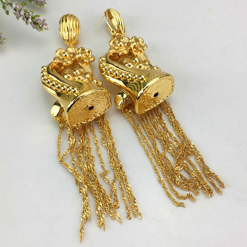 Yuminglai-女性のための大きな水滴のイヤリング,高級 - Women Accessories Dubai のレビューと価格
