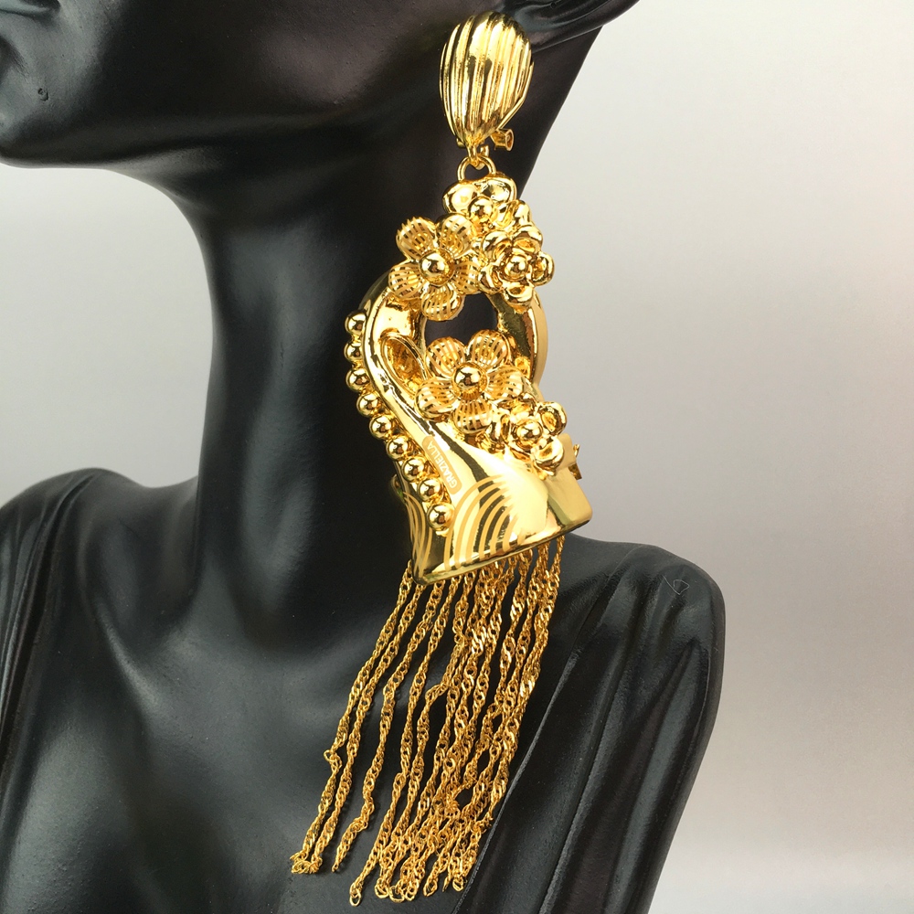 Yuminglai-女性のための大きな水滴のイヤリング,高級 - Women Accessories Dubai のレビューと価格