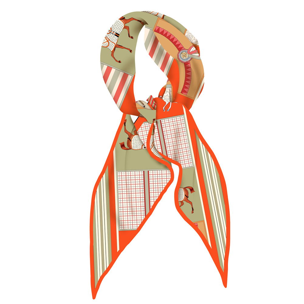 新デザインのプリントシルクスカーフ、レディース用ショール、ネ - Silk Scarf Square のレビューと価格