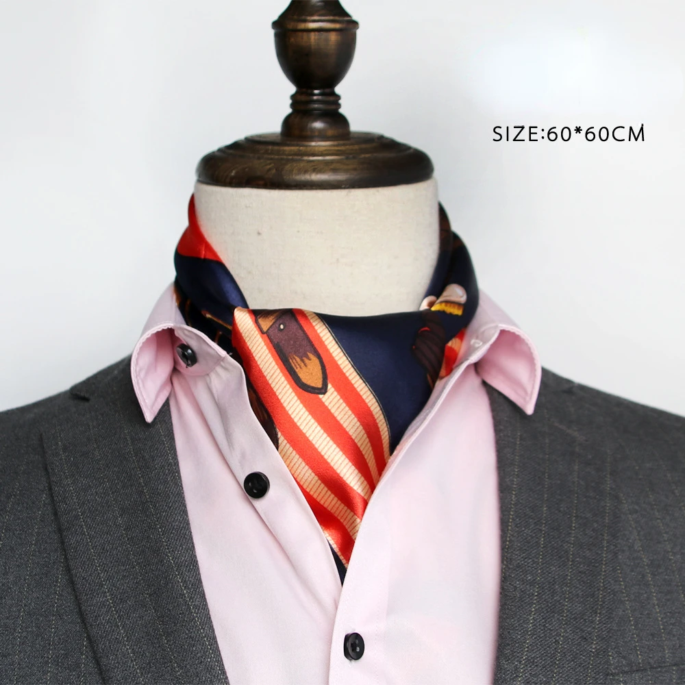 男性用の小さな正方形のシルクスカーフ,サテンのスカーフ,韓国 - Silk Scarf Square のレビューと価格