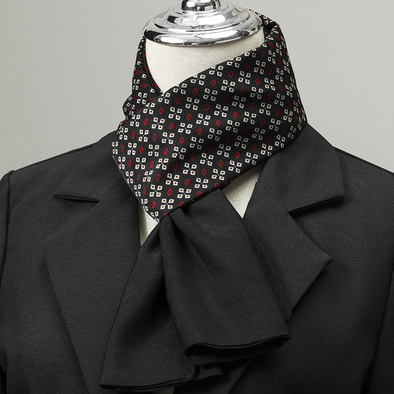 メンズスカーフ イミテーションシルク ネックスカーフ 小さな - Silk Scarf Square のレビューと価格