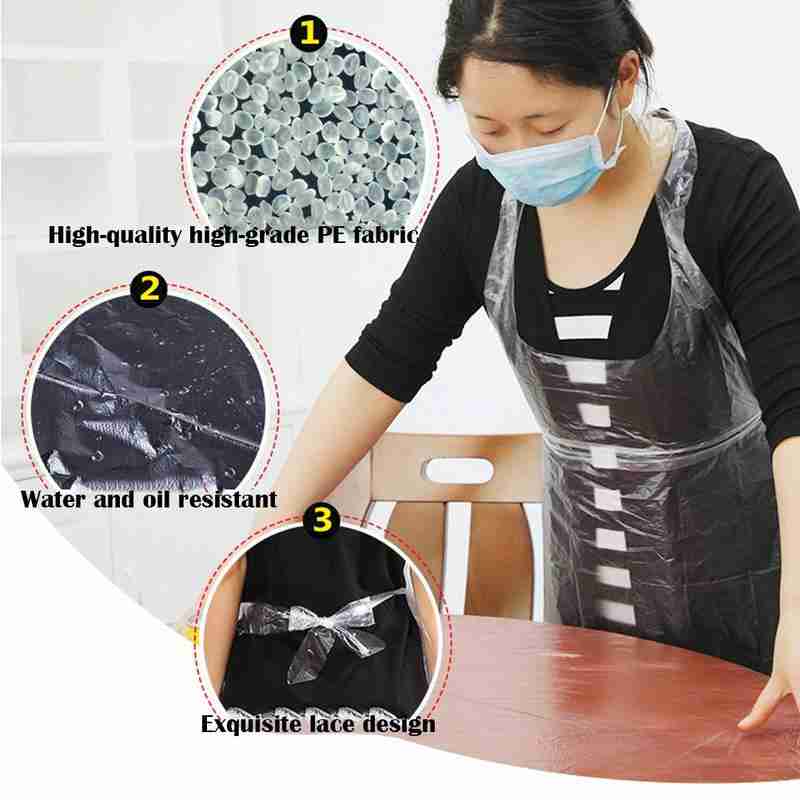 20 個使い捨てキッチンエプロンプラスチック防水エプロン個別 - Women Kitchen Accessories のレビューと価格