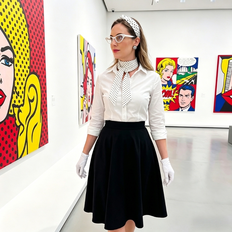 5点セット 1950年代風 レディースコスチューム ポルカド - Women'S Accessories In The 1950S のレビューと価格